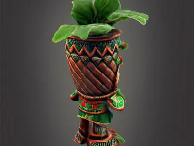Tiki plant decor 3D print model