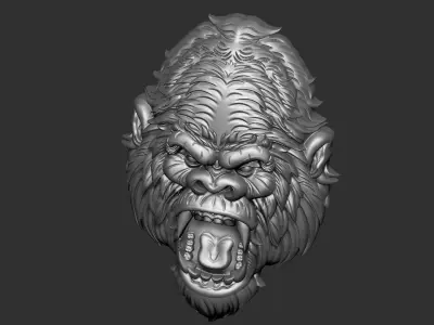 Gorilla Head 3D print model