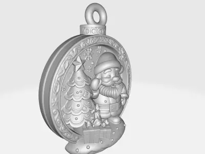 Festive Santa Claus Christmas Ornament Holiday Decor 3D print model