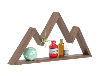 Mountain Shaped Wall Shelf 3D model