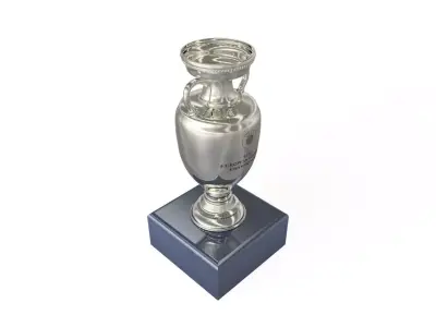 EURO 2020 European Football Championship Cup Low-poly 3D model