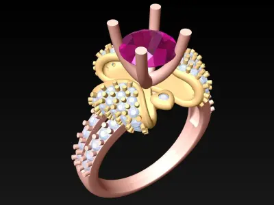 Diamond Ring - Womens Rings - N442851 3D print model