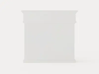 Skagen Electric Fireplace White Low-poly 3D model