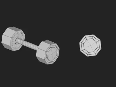 dumbbell Low-poly 3D model get