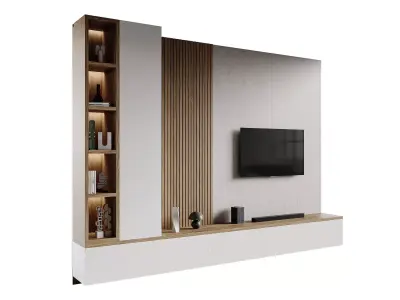 Modern TV Wall 019 3D model