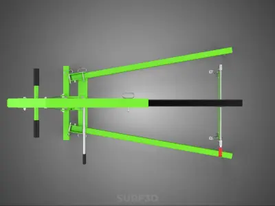 MOBILE ENGINE CRANE HOIST LIFTER STAND LEVELER BALANCER LOAD TON 3D model