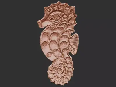 Seahorse dish 3D print model