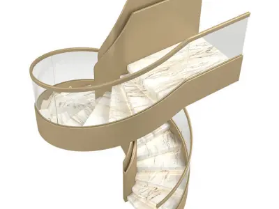 Spiral staircase 04 3D model