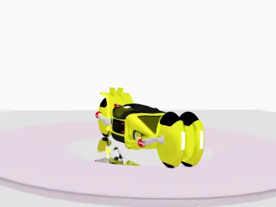  Futuristic Bike Low-poly 3D model