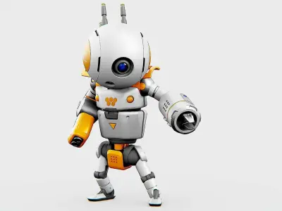 INDUSTRIAL BOT EVON Rigged for Unreal Engine - Unity - MIXAMO  3D model