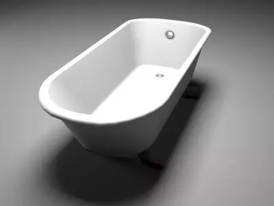 White bath model Free low-poly 3D model