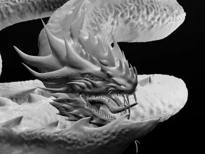 Fairy snake Low-poly 3D model