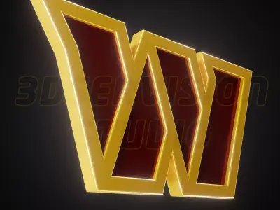 Washington Commanders logo - Cinematic - 3D print 3D model