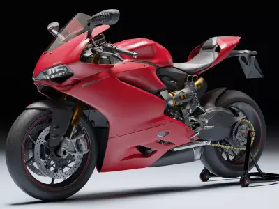 Ducati 1299 Panigale S 2017 Low-poly 3D model