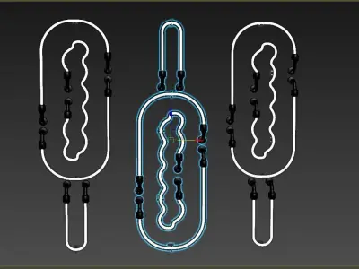 Ice Cream neon 3D model