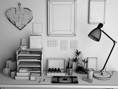 Desk decoration 3D model