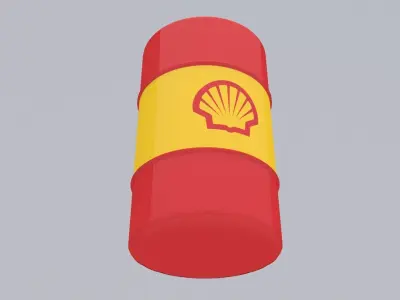 Shell Barrel Low-poly 3D model