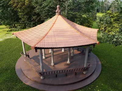 Hexagonal Hut 3D model