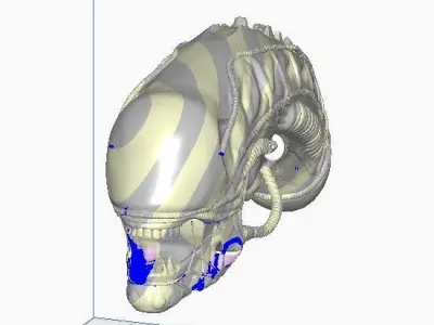 Alien Head Free 3D model