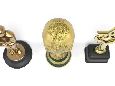 Trophies Low-poly 3D model