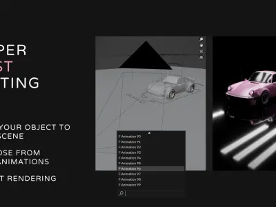 Blender Camera Animation 100 presets 3D model