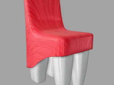 children table and chair 3D model