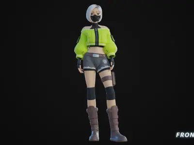 Cyber Girl - Arris 3D Model 3D model