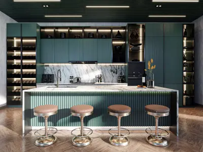 Kitchen Contemporer Style Blender - Fbx - Obj 3D model