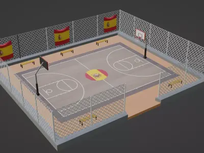 Basketball Stadium - Spain Low-poly 3D model