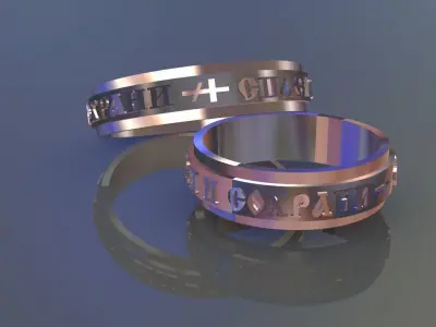 wedding ring save and preserve  3D print model