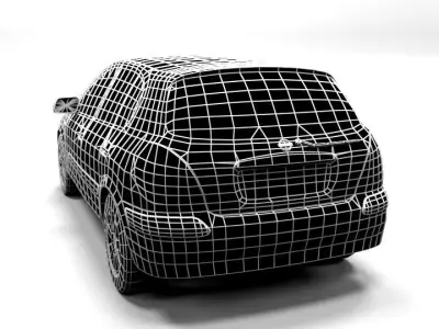 NISSAN ALMERA 5DOOR LOWPOLY Low-poly 3D model