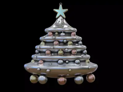 Christmas Tree Pendant 3D print model