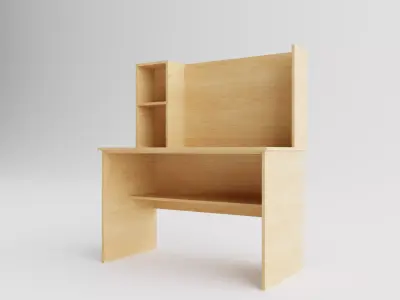 DIY Study Desk Low-poly 3D model