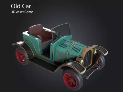 Old Car Low-poly 3D model