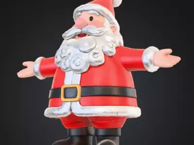 Santa Claus 3D Character 3D print model
