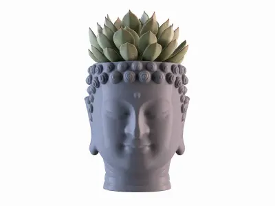 Head Buddha Vase 3D print model