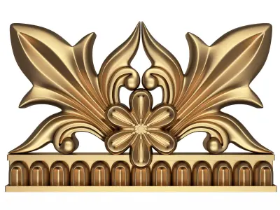 Carved Plaster Molding Decoration 050 Low-poly 3D model