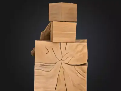 Fusion of Nature and Geometry Low-poly 3D model