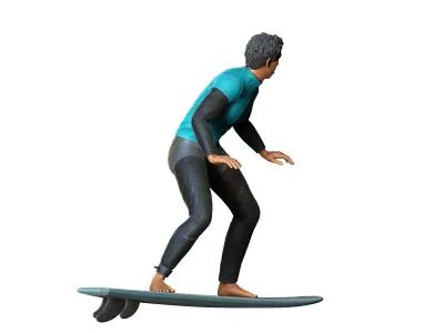 N1 Surfer with SurfBoard 3D print model