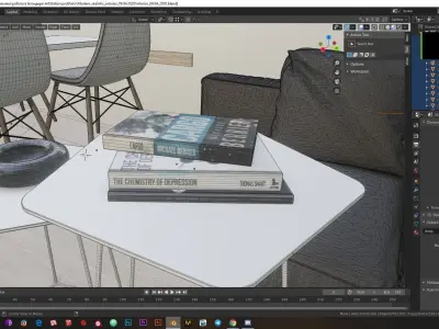 Low-poly modern interior  Low-poly 3D model