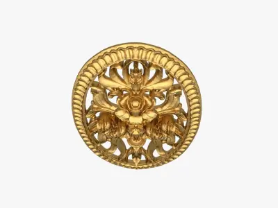 Classic oval decor ornament 268 3D model