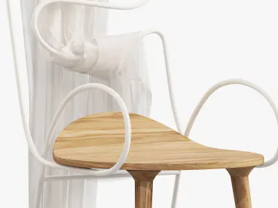 Sylph Chair by Atelier Deshaus 3 options 3D model