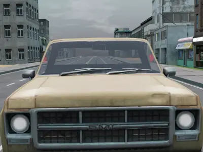 Country Driving Scene Free low-poly 3D model