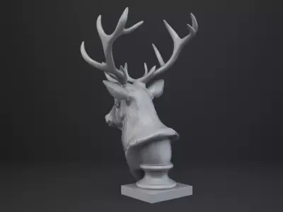 Deer Bust - Animal Figurine 3D print model