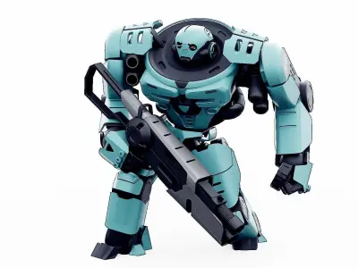 DOOM FIGHTER V-1  Rigged for Unreal Engine - Unity - MIXAMO 3D model