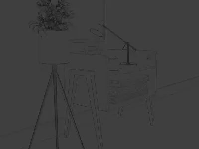 table model for bedrooms and interiors Free 3D model
