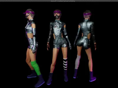 cyberpunk sgp1 unreal engine asset Low-poly 3D model