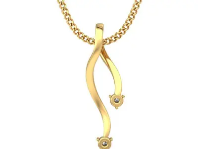 Solitaire Women Pendant 3dm STL OBJ FBX Renders Details 3D print model 77