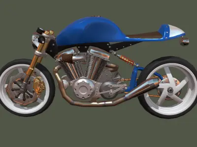 Concept Motorcycle Low-poly 3D model