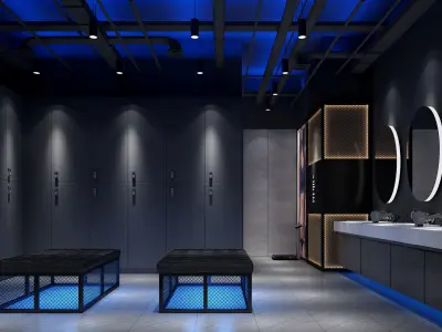 Locker Room 3D model